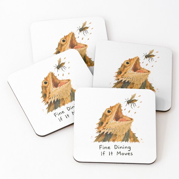 Item preview, Bearded Dragon Fine Dining If It Moves, Funny Reptile Art designed and sold by Messybeardie1.