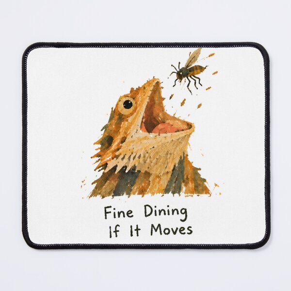 Item preview, Bearded Dragon Fine Dining If It Moves, Funny Reptile Art designed and sold by Messybeardie1.