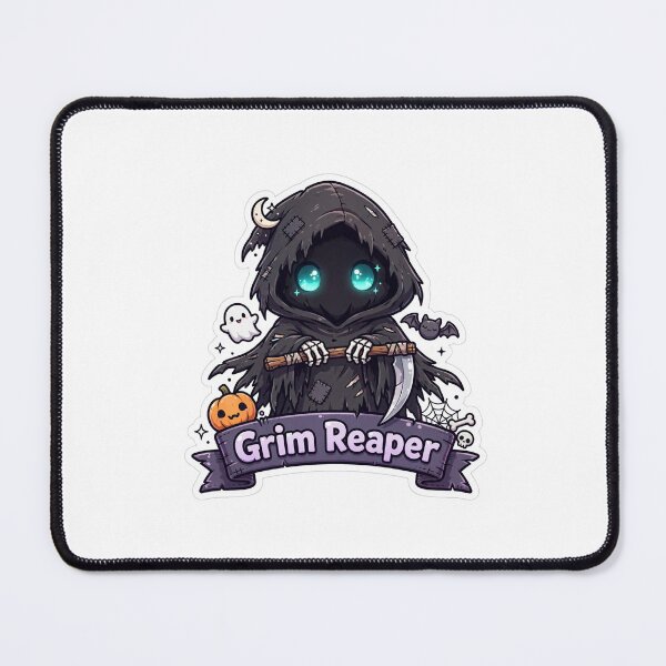 Item preview, Grim Reaper Name Banner Showcase Sticker - Halloween designed and sold by Lesley D.