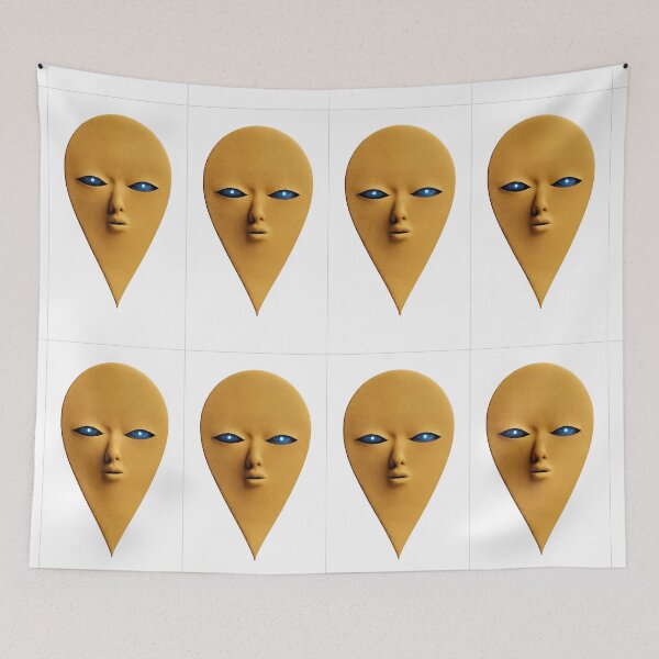 Item preview, Mystical Yellow Mask With Glowing Eyes designed and sold by Yellow Zone.