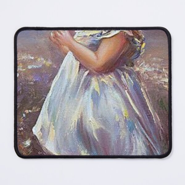 Item preview, Little Girl With Dandelion In Meadow Oil Painting designed and sold by Floralpiece.