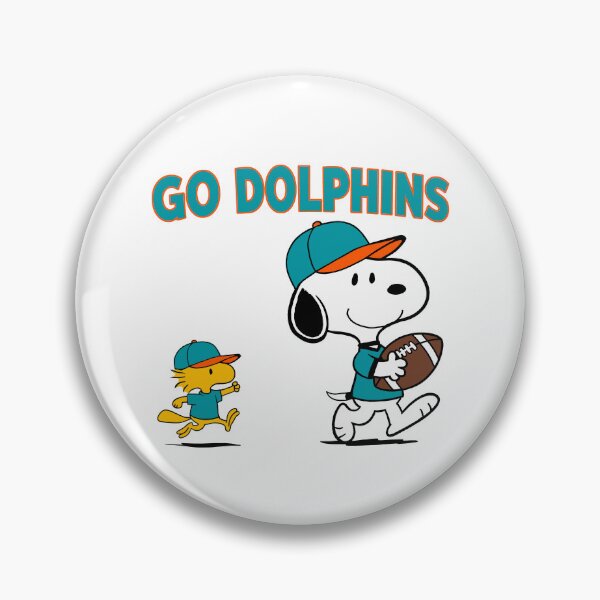 Item preview, Snoopy & Woodstock Miami Dolphins Football Retro F631 designed and sold by GLUVY-THEME.
