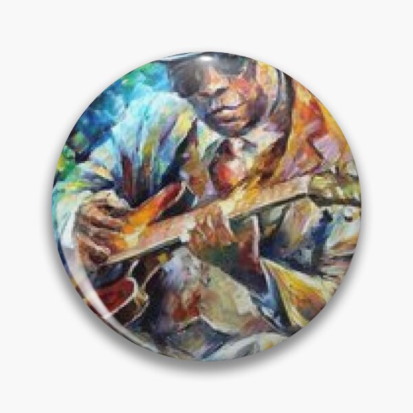 Item preview, Blues Guitarist Palette Knife Oil Painting designed and sold by Floralpiece.