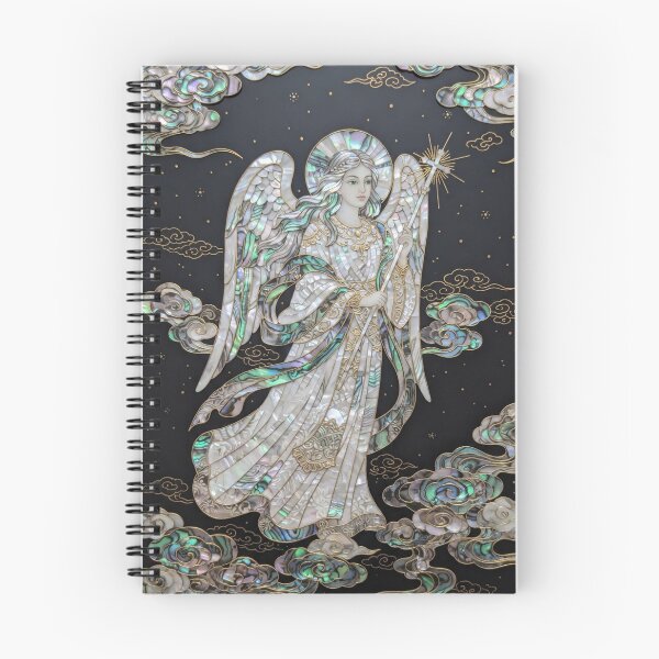Item preview, Iridescent Pearl Inlay Angel - Eastern Aesthetic Spiritual designed and sold by Emily Waters.