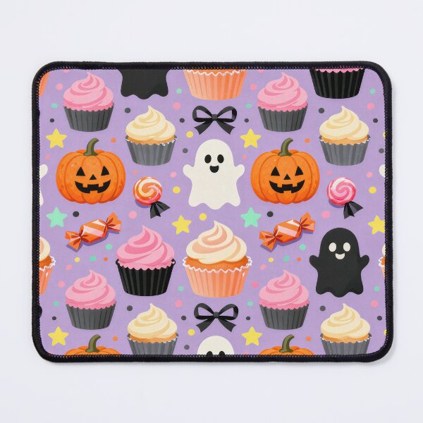 Item preview, Cute Halloween Cupcake Ghost Candy Pattern designed and sold by Mimoshi ⭐⭐⭐⭐⭐.