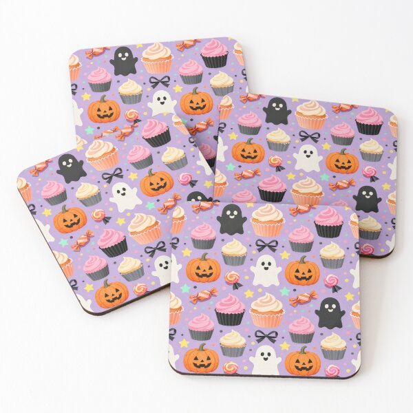 Item preview, Cute Halloween Cupcake Ghost Candy Pattern designed and sold by Mimoshi ⭐⭐⭐⭐⭐.