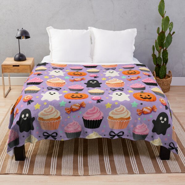 Item preview, Cute Halloween Cupcake Ghost Candy Pattern designed and sold by Mimoshi ⭐⭐⭐⭐⭐.