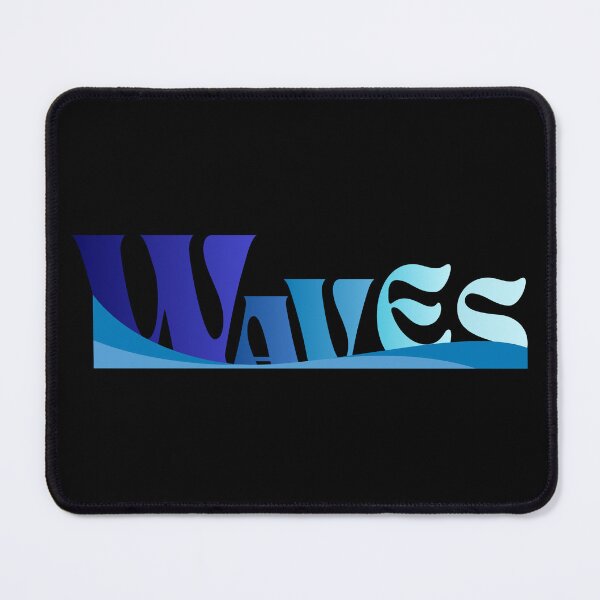 Item preview, Waves Ocean Blue Coastal Water Typography designed and sold by Detroja Typography.