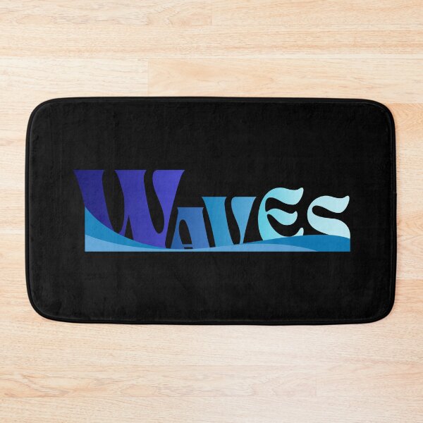 Item preview, Waves Ocean Blue Coastal Water Typography designed and sold by Detroja Typography.