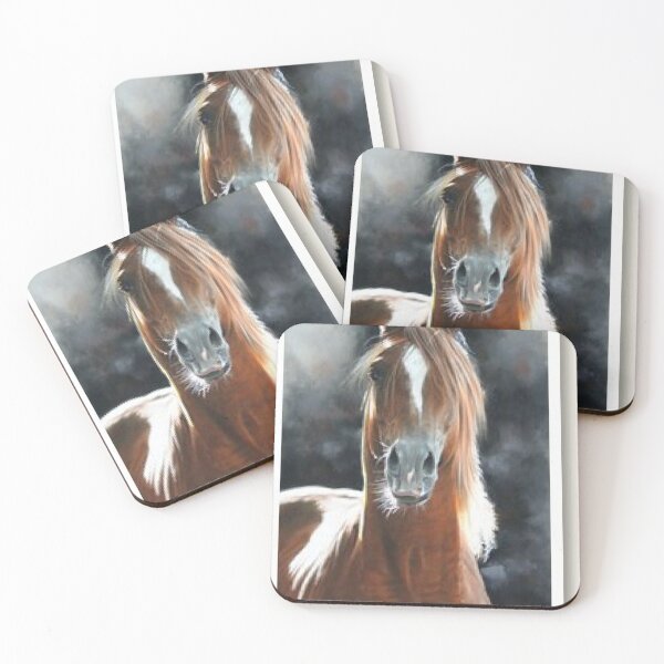 Item preview, Chestnut Arabian Horse Portrait Realistic Oil Painting designed and sold by Floralpiece.