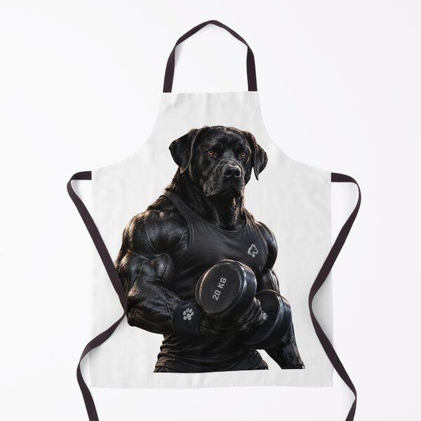Item preview, Muscular Dog Gym Workout Shirt – Black Dog Fitness & Bodybuilding Design designed and sold by cats-dogs1.