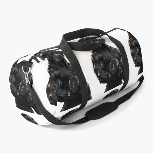 Item preview, Muscular Dog Gym Workout Shirt – Black Dog Fitness & Bodybuilding Design designed and sold by cats-dogs1.