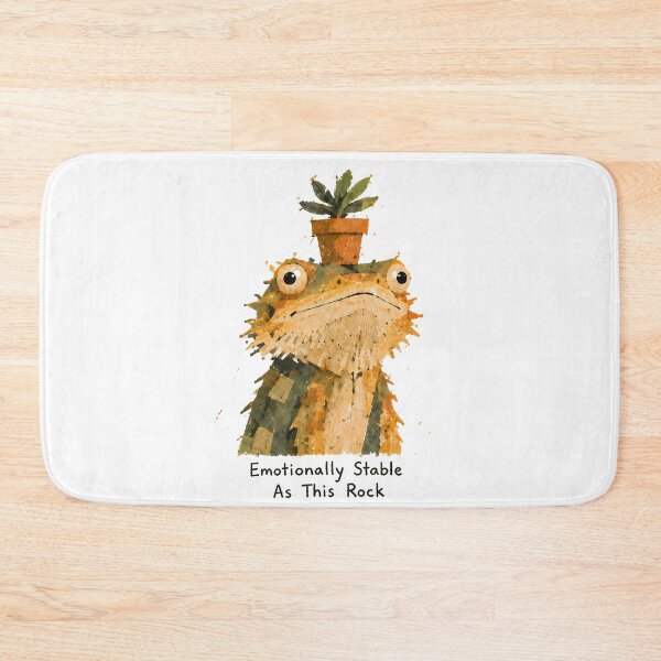 Item preview, Bearded Dragon Emotionally Stable As This Rock, Funny Reptile Art designed and sold by Messybeardie1.