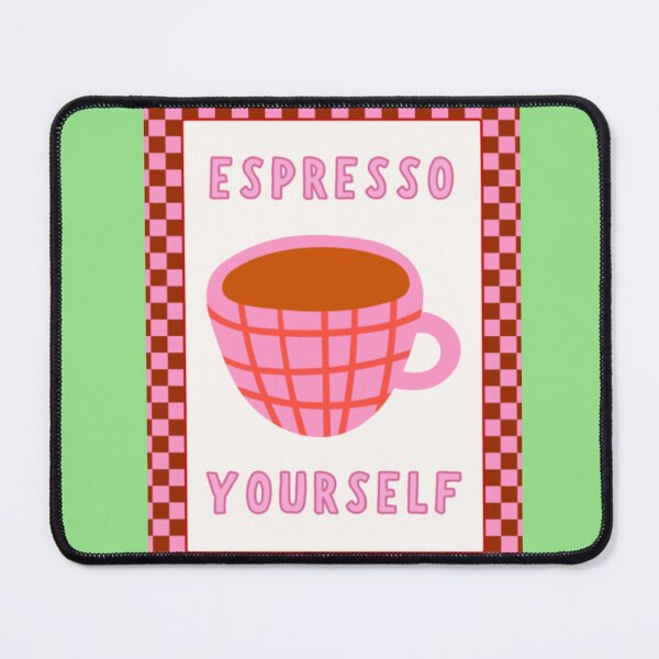 Item preview, Espresso Yourself Pink Checkered Mug designed and sold by CaffeineCllub.