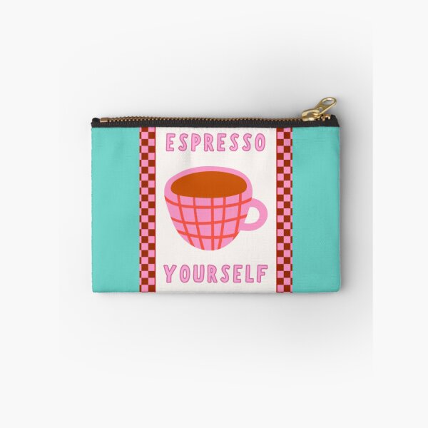 Item preview, Espresso Yourself Pink Checkered Mug designed and sold by CaffeineCllub.