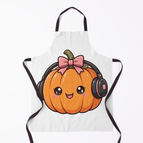 Item preview, Cute pumpkin with headphones  designed and sold by priyankajustine.