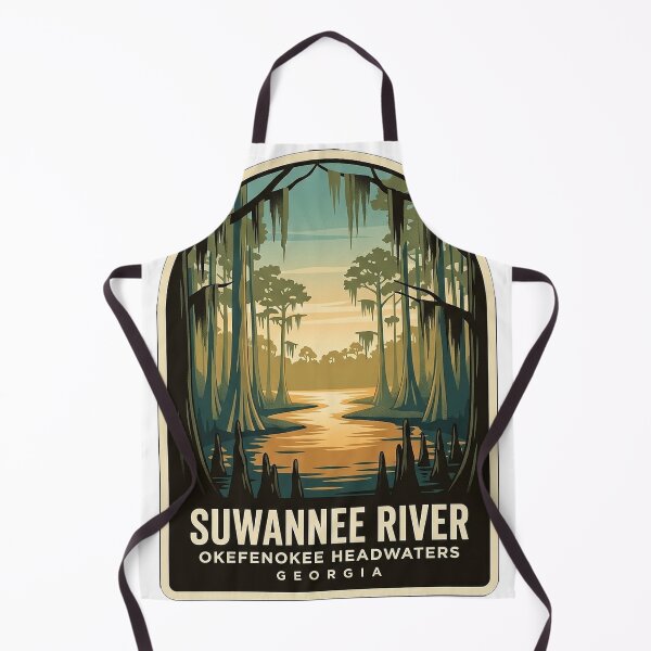 Item preview, Suwannee River Georgia Sticker - Okefenokee Headwaters Cypress Swamp Vintage WPA Badge designed and sold by DetourDgn.