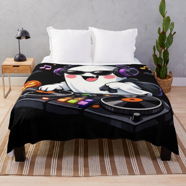 Item preview, Halloween DJ Ghost – Cute Spooky Music Art designed and sold by aliyehc.