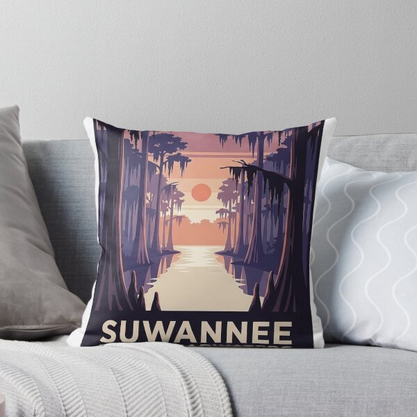 Item preview, Suwannee River Georgia Dusk Poster Sticker - Okefenokee Swamp Headwaters Travel Decal designed and sold by DetourDgn.
