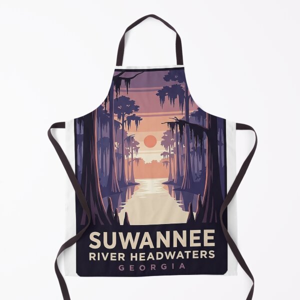 Item preview, Suwannee River Georgia Dusk Poster Sticker - Okefenokee Swamp Headwaters Travel Decal designed and sold by DetourDgn.