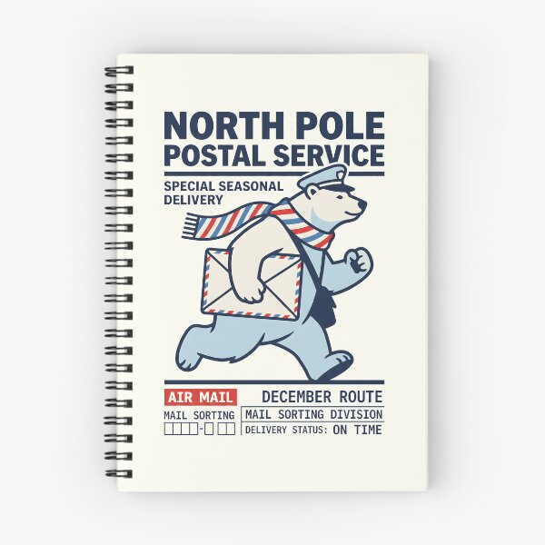 Item preview, North Pole Postal Service Polar Bear Air Mail Christmas designed and sold by SplashTastic.
