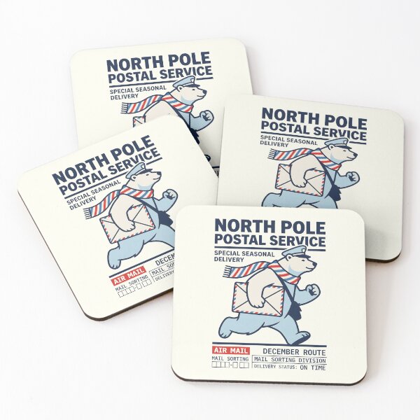 Item preview, North Pole Postal Service Polar Bear Air Mail Christmas designed and sold by SplashTastic.