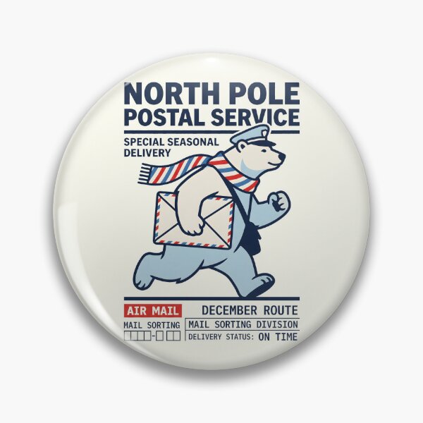 Item preview, North Pole Postal Service Polar Bear Air Mail Christmas designed and sold by SplashTastic.