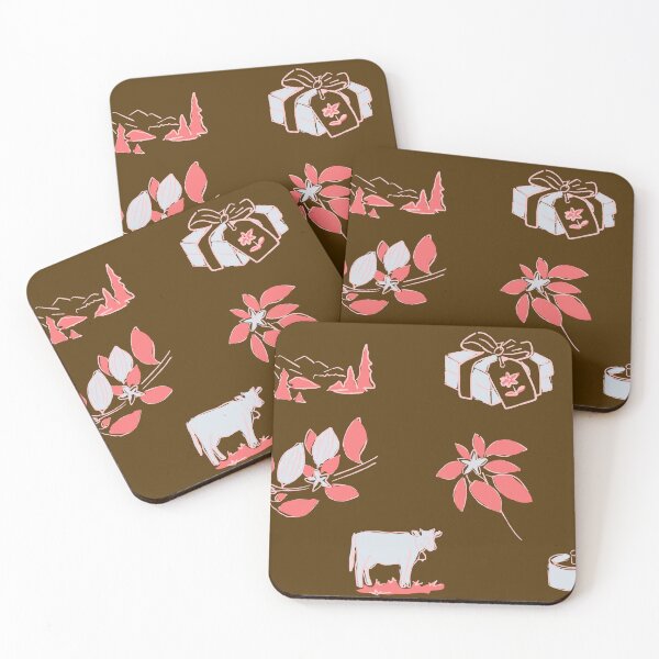 Item preview, Swiss Alpine Chocolate Toile Cocoa Rose A12 designed and sold by MaddaMom.