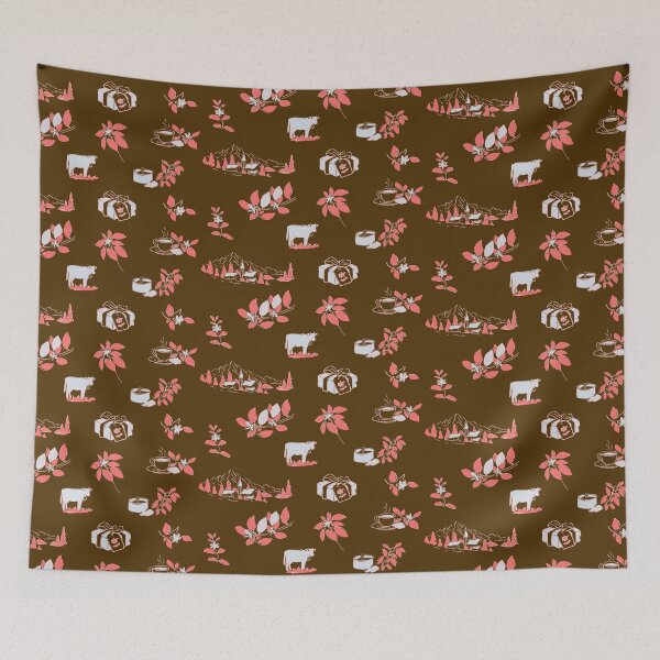 Item preview, Swiss Alpine Chocolate Toile Cocoa Rose A12 designed and sold by MaddaMom.