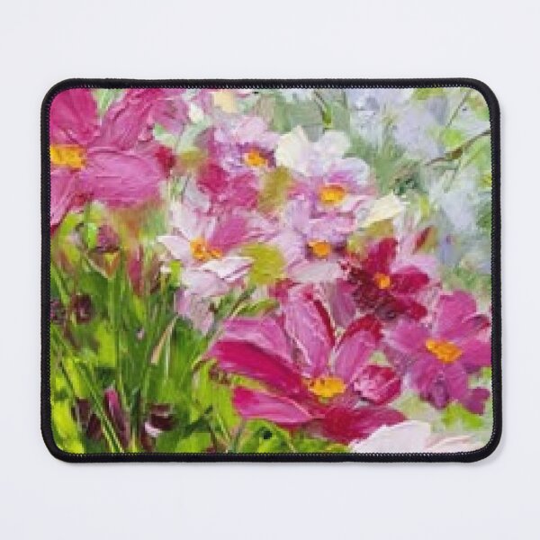 Item preview, Oil Painting Wild Pink Flowers Floral Garden Impressionist designed and sold by Wisewaters.