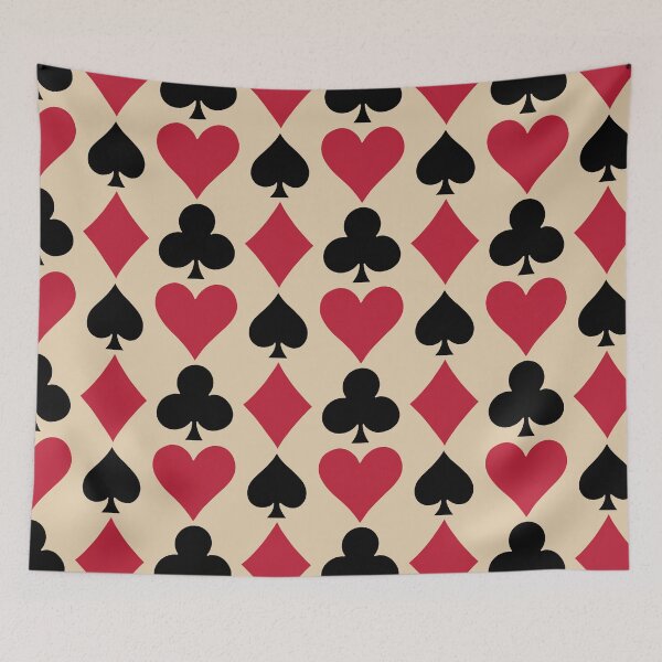 Item preview, Large Card suits - Playing Card Suits Pattern Red Black Hearts Spades Diamonds designed and sold by DColourMuse.