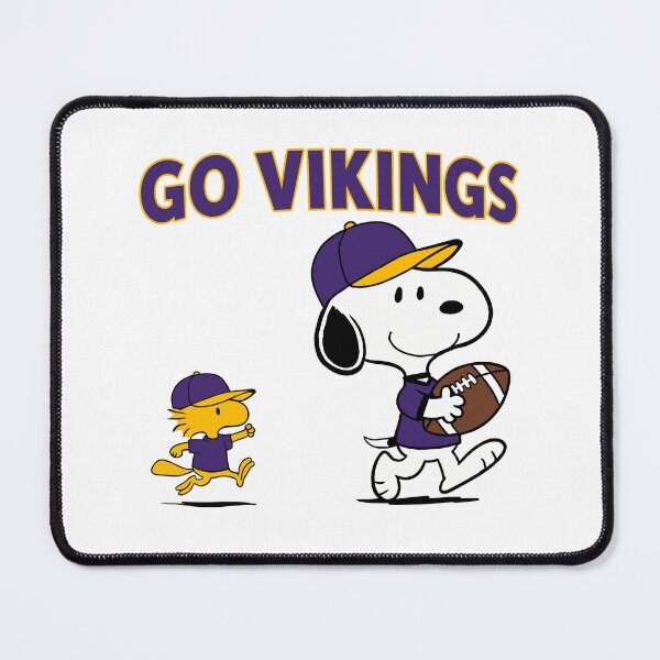 Item preview, Snoopy & Woodstock Minnesota Vikings Football Retro F636 designed and sold by GLUVY-THEME.