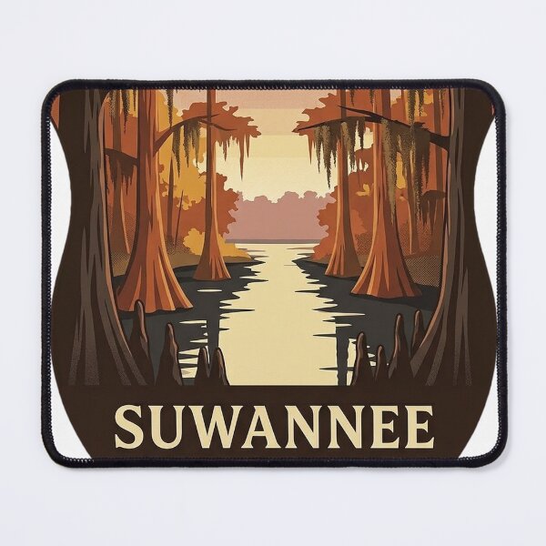 Item preview, Suwannee River Georgia Autumn Crest Sticker - Okefenokee Cypress Headwaters Shield designed and sold by DetourDgn.