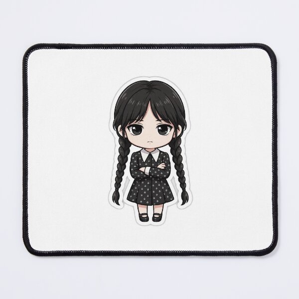 Item preview, Wednesday Addams Classic Anime Chibi Sticker - Halloween designed and sold by Lesley D.