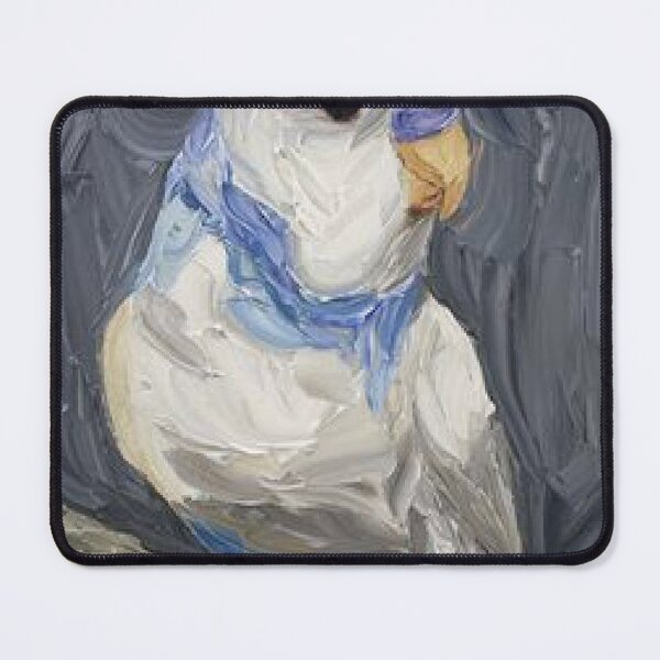 Item preview, Blue and White Parakeet Impressionist Oil Painting designed and sold by Wisewaters.