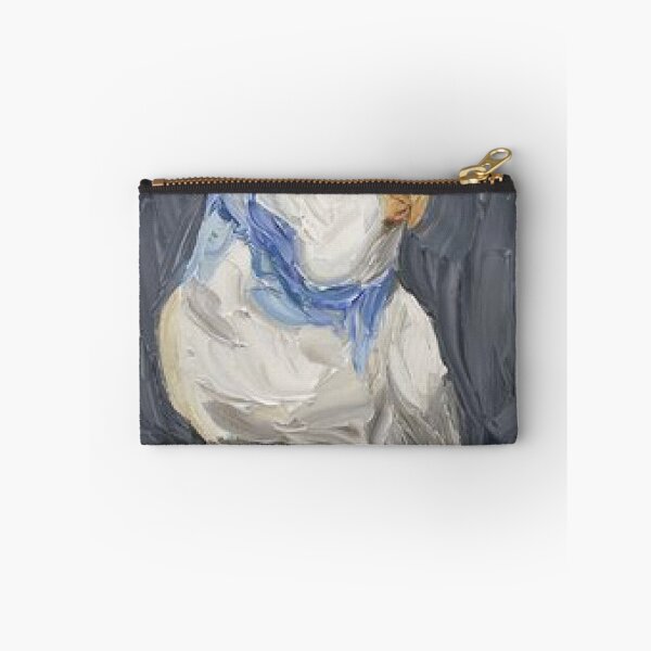 Item preview, Blue and White Parakeet Impressionist Oil Painting designed and sold by Wisewaters.