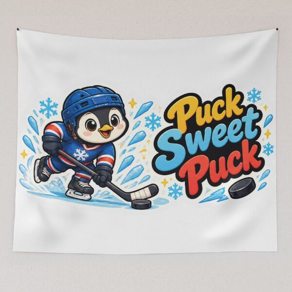 Item preview, Cute Penguin Hockey Player – Puck Sweet Puck Hockey Gift designed and sold by Isliath.