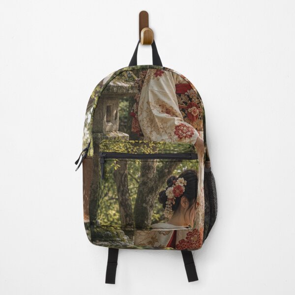 Item preview, Japanese Woman in Traditional Kimono Feeding a Deer Nara Art designed and sold by vekotpu.