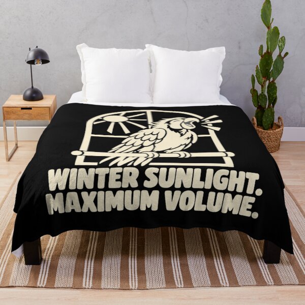 Item preview, Winter Sunlight Maximum Volume Parrot Humor designed and sold by DreamLayerStudio.