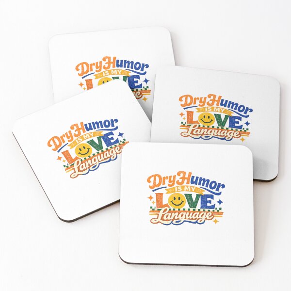 Item preview, Dry Humor Is My Love Language Funny Sarcastic Retro Smiley Quote Art designed and sold by inkoutninja.