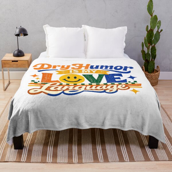 Item preview, Dry Humor Is My Love Language Funny Sarcastic Retro Smiley Quote Art designed and sold by inkoutninja.
