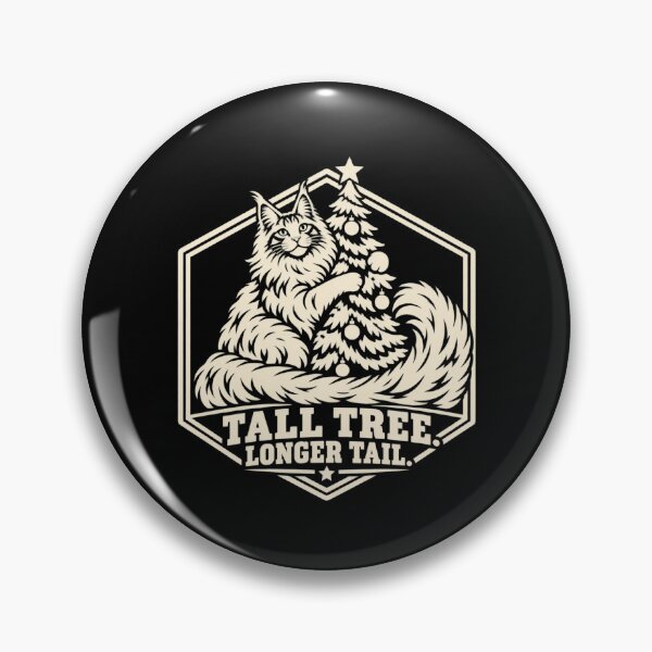 Item preview, Tall Tree Longer Tail Maine Coon Christmas Cat designed and sold by DreamLayerStudio.