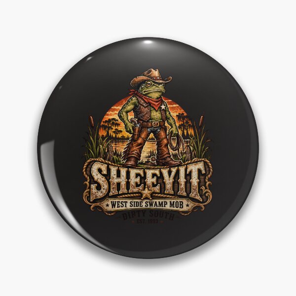 Item preview, Sheeyit Swamp Sheriff Frog designed and sold by AwesomeBeyondLimits.