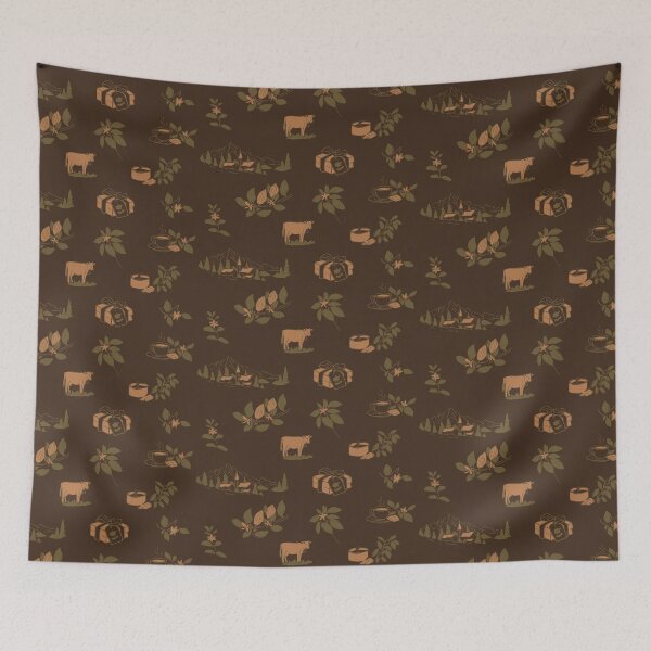 Item preview, Swiss Alpine Chocolate Toile Forest Truffle A11 designed and sold by MaddaMom.