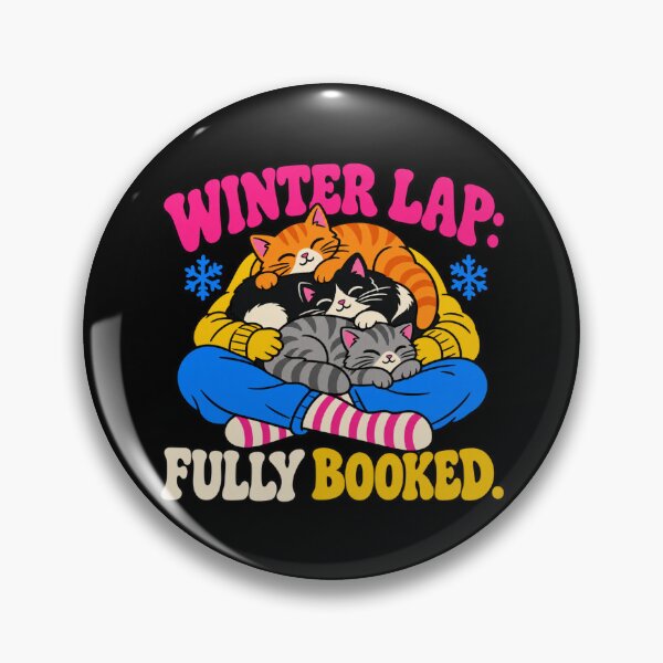 Item preview, Winter Lap Fully Booked Cat Lover Winter Humor designed and sold by DreamLayerStudio.