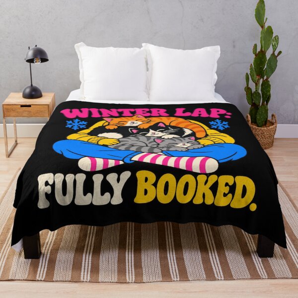 Item preview, Winter Lap Fully Booked Cat Lover Winter Humor designed and sold by DreamLayerStudio.