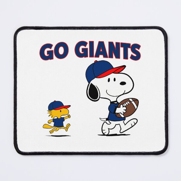 Item preview, Snoopy & Woodstock New York Giants Football Retro F638 designed and sold by GLUVY-THEME.