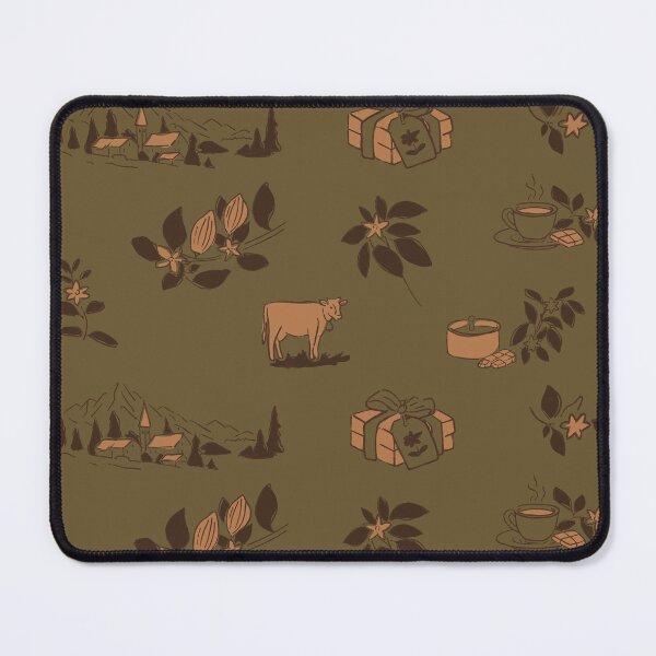 Item preview, Swiss Alpine Chocolate Toile Olive Cocoa A8 designed and sold by MaddaMom.