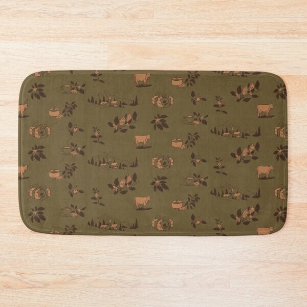 Item preview, Swiss Alpine Chocolate Toile Olive Cocoa A8 designed and sold by MaddaMom.