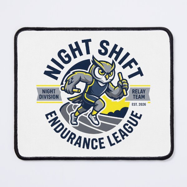 Item preview, Night Shift Endurance League Athletic Owl Relay Runner designed and sold by SplashTastic.